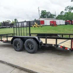 SLE Utility Trailers 7x18 Dovetail Utility Trailer With Side Gate (2) 3,500lb Axles -SLE Equipment shop dsc08721 1