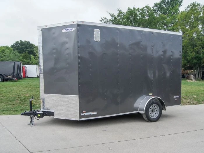 SLE Enclosed Trailers 7x12 Charcoal V-Nose Custom Enclosed Trailer 3500lb Axle With Brake Storage 5 SLE Enclosed Trailers 7x12 Charcoal V-Nose Custom Enclosed Trailer 3500lb Axle With Brake Storage - Image 3