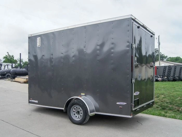 SLE Enclosed Trailers 7x12 Charcoal V-Nose Custom Enclosed Trailer 3500lb Axle With Brake Storage 6 SLE Enclosed Trailers 7x12 Charcoal V-Nose Custom Enclosed Trailer 3500lb Axle With Brake Storage - Image 4