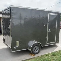 SLE Enclosed Trailers 7x12 Charcoal V-Nose Custom Enclosed Trailer 3500lb Axle With Brake Storage 13 SLE Enclosed Trailers 7x12 Charcoal V-Nose Custom Enclosed Trailer 3500lb Axle With Brake Storage -SLE Equipment shop dsc08740