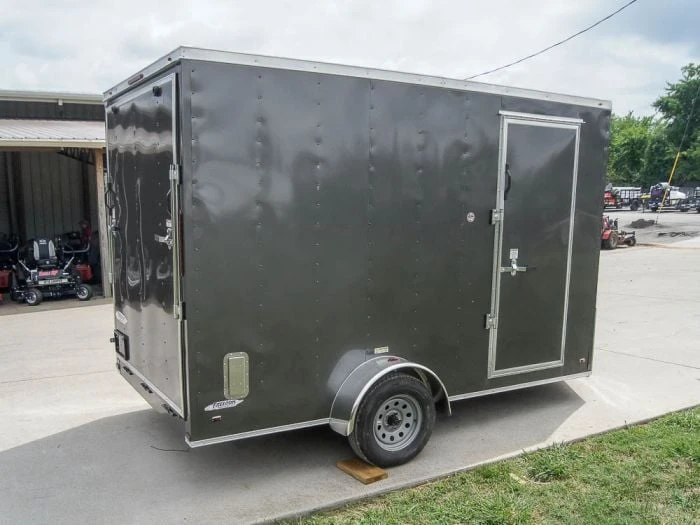 SLE Enclosed Trailers 7x12 Charcoal V-Nose Custom Enclosed Trailer 3500lb Axle With Brake Storage 8 SLE Enclosed Trailers 7x12 Charcoal V-Nose Custom Enclosed Trailer 3500lb Axle With Brake Storage - Image 6