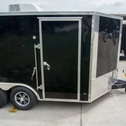 SLE Enclosed Trailers 8.5x12 Black V-Nose Enclosed Trailer With Elect Pkg (2) 3500lb Axles Storage -SLE Equipment shop dsc08766 1