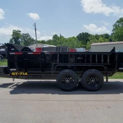 SLE Dump Trailers 7x14 Telescopic Dump Trailer With 2ft Sides (2) 7K Axles -SLE Equipment shop dsc08790 1