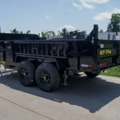 SLE Dump Trailers 7x14 Telescopic Dump Trailer With 2ft Sides (2) 7K Axles -SLE Equipment shop dsc08791 1