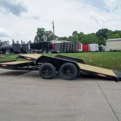 SLE Utility Trailers 7x20 Tilt Car Hauler Trailer (2) 3500lb Axles With Brakes