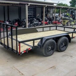 SLE Utility Trailers 7x14 Dovetail Utility Trailer (2) 3500lb Axles -SLE Equipment shop dsc08965 1