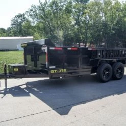 SLE Dump Trailers 7x16 Hydraulic Dump Trailer With 2ft Sides (2) 7K Axles -SLE Equipment shop dsc08999 2