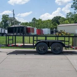 SLE Utility Trailers 6.4x14 Utility Trailer With 2ft Side Railing (2) 3500lb Axles -SLE Equipment shop dsc09085 1