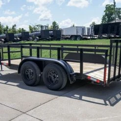 SLE Utility Trailers 6.4x14 Utility Trailer With 2ft Side Railing (2) 3500lb Axles -SLE Equipment shop dsc09086 1
