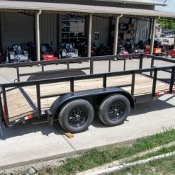 SLE Utility Trailers 6.4x14 Utility Trailer With 2ft Side Railing (2) 3500lb Axles -SLE Equipment shop dsc09088 1