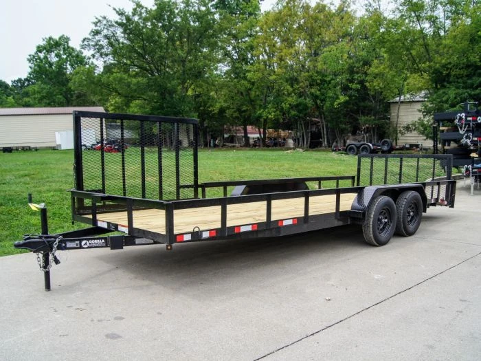 SLE Utility Trailers 7' X 20' Tandem Axle Dovetail Utility Trailer With Side Gate 3 SLE Utility Trailers 7' X 20' Tandem Axle Dovetail Utility Trailer With Side Gate