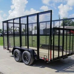 SLE Equipment 6.4' X 14' (2) 3500 Axles Leaf Cage Debris Loader Utility Trailer -SLE Equipment shop dsc09691 1