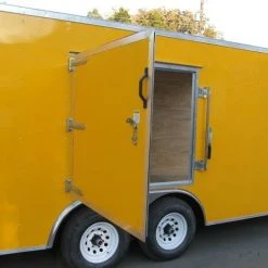 SLE Enclosed Trailers Enclosed Trailer 8.5'x24' Yellow - Mower Motorcycle Car Truck Hauler Storage