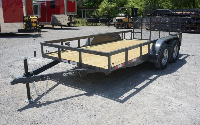 SLE Utility Trailers 6.4x14 Grey Dovetail Utility Trailer (2) 3,500 Lb Axles 4 SLE Utility Trailers 6.4x14 Grey Dovetail Utility Trailer (2) 3,500 Lb Axles - Image 2