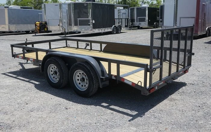 SLE Utility Trailers 6.4x14 Grey Dovetail Utility Trailer (2) 3,500 Lb Axles 7 SLE Utility Trailers 6.4x14 Grey Dovetail Utility Trailer (2) 3,500 Lb Axles - Image 5