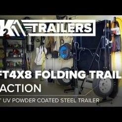 DK2 MFT4X8 4x8 Folding Trailer UV Powder Coated Steel Deck -SLE Equipment shop hqdefault 28 19