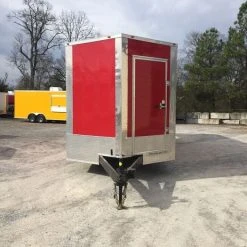 SLE Enclosed Trailers 8.5' X 28' Victory Red Porch Style Enclosed Trailer Storage 11 SLE Enclosed Trailers 8.5' X 28' Victory Red Porch Style Enclosed Trailer Storage -SLE Equipment shop img 0098 2