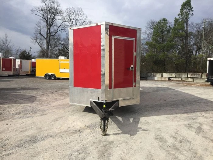 SLE Enclosed Trailers 8.5' X 28' Victory Red Porch Style Enclosed Trailer Storage 6 SLE Enclosed Trailers 8.5' X 28' Victory Red Porch Style Enclosed Trailer Storage - Image 4