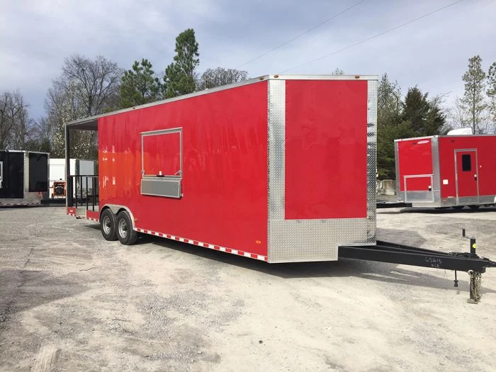 SLE Enclosed Trailers 8.5' X 28' Victory Red Porch Style Enclosed Trailer Storage 8 SLE Enclosed Trailers 8.5' X 28' Victory Red Porch Style Enclosed Trailer Storage - Image 6