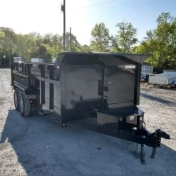 SLE Dump Trailers Dump Trailer 7' X 16' Hydraulic Dump 3ft Sides Mulch -SLE Equipment shop img 20180430 171848991 hdr