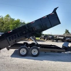 SLE Dump Trailers Dump Trailer 7' X 16' Hydraulic Dump 3ft Sides Mulch -SLE Equipment shop img 20180430 172520035 hdr