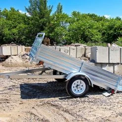 DK2 MMT5X7G-DUG 4.5' X 7.5' Utility Trailer Galvanized Drive Up Gate -SLE Equipment shop mmt5x7g dug 5
