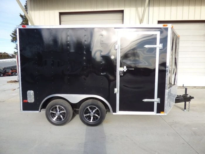 SLE Enclosed Trailers Enclosed Trailer 8.5'x12' Black - V-Nose Equipment Hauler Storage 3 SLE Enclosed Trailers Enclosed Trailer 8.5'x12' Black - V-Nose Equipment Hauler Storage