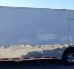 SLE Enclosed Trailers Enclosed Trailer 8.5' X 28' White Motorcycle Car Event Trailer Storage 10 SLE Enclosed Trailers Enclosed Trailer 8.5' X 28' White Motorcycle Car Event Trailer Storage -SLE Equipment shop p1190063