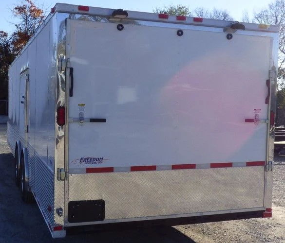 SLE Enclosed Trailers Enclosed Trailer 8.5' X 28' White Motorcycle Car Event Trailer Storage 4 SLE Enclosed Trailers Enclosed Trailer 8.5' X 28' White Motorcycle Car Event Trailer Storage - Image 2