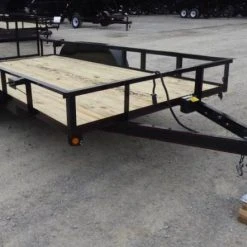 SLE Utility Trailers 6.4' X 14' Tandem Axle Dovetail Utility Trailer With Gate & Lights -SLE Equipment shop p1200218