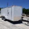 SLE Enclosed Trailers 7x14 Enclosed Trailer White V-Nose Ladder Racks (2) 3500lb Axles Storage 2 SLE Enclosed Trailers 7x14 Enclosed Trailer White V-Nose Ladder Racks (2) 3500lb Axles Storage -SLE Equipment shop p1250435edited