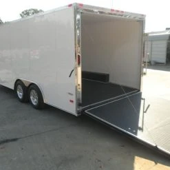 SLE Enclosed Trailers Enclosed Trailer 8.5'x18' White - Car ATV Bike Hauler - 3500 Lb Axles Storage -SLE Equipment shop p8190135 1 1 2