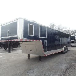 SLE Enclosed Trailers Enclosed 8.5x36' Custom Indigo Blue Goose-Neck Trailer Storage 11 SLE Enclosed Trailers Enclosed 8.5x36' Custom Indigo Blue Goose-Neck Trailer Storage -SLE Equipment shop sam 0539