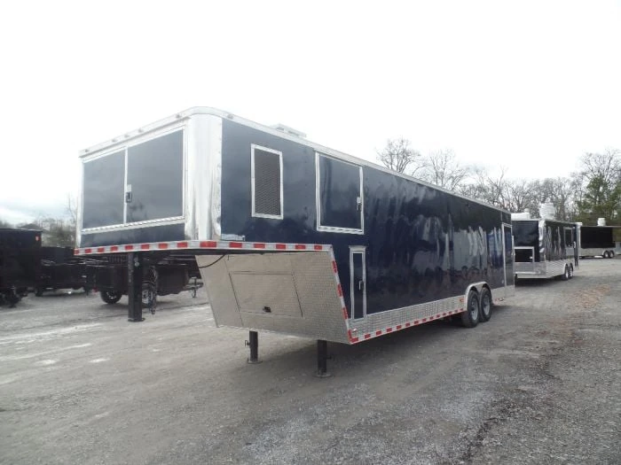 SLE Enclosed Trailers Enclosed 8.5x36' Custom Indigo Blue Goose-Neck Trailer Storage 6 SLE Enclosed Trailers Enclosed 8.5x36' Custom Indigo Blue Goose-Neck Trailer Storage - Image 4