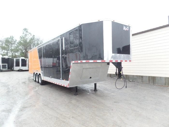 SLE Enclosed Trailers Black/Orange 8.5x36' Goosneck Enclosed Trailer Storage 8 SLE Enclosed Trailers Black/Orange 8.5x36' Goosneck Enclosed Trailer Storage - Image 6