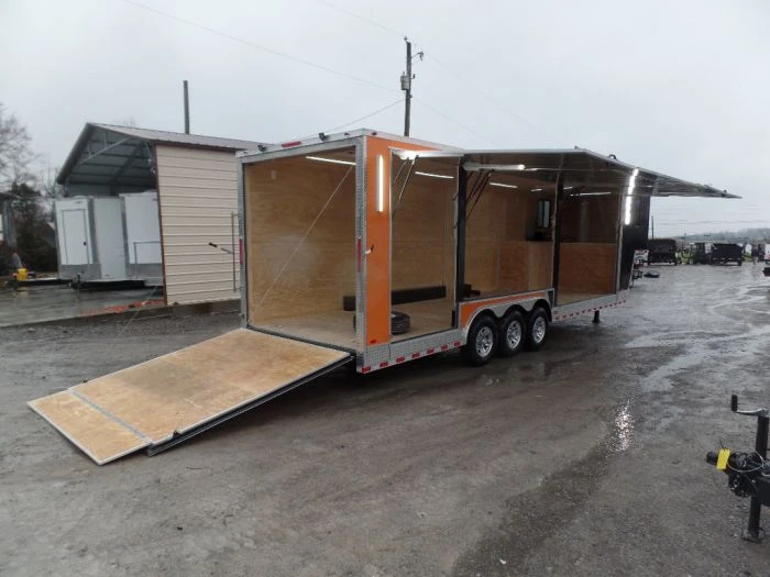 SLE Enclosed Trailers Black/Orange 8.5x36' Goosneck Enclosed Trailer Storage 3 SLE Enclosed Trailers Black/Orange 8.5x36' Goosneck Enclosed Trailer Storage
