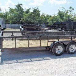 SLE Utility Trailers Utility Trailer 6.4 X 18 Straight Deck 2ft Mesh Sides -SLE Equipment shop sam 3266 1