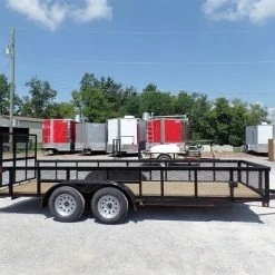 SLE Utility Trailers Utility Trailer 6.4 X 18 Straight Deck 2ft Mesh Sides -SLE Equipment shop sam 3269 1