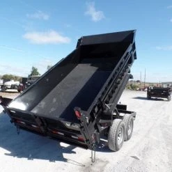 SLE Dump Trailers Heavy Duty Hydraulic Dump Trailer 7 X 12 With 2 Ft. Sides -SLE Equipment shop sam 5128