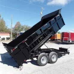 SLE Dump Trailers Hydraulic Dump Trailer 7x14 Landscape Equipment 3ft Sides -SLE Equipment shop sam 5151
