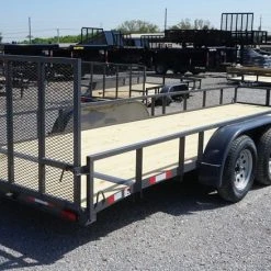 SLE Utility Trailers 6.4x20 Grey Powder Coated Dovetail Utility Trailer -SLE Equipment shop untitled grey.6